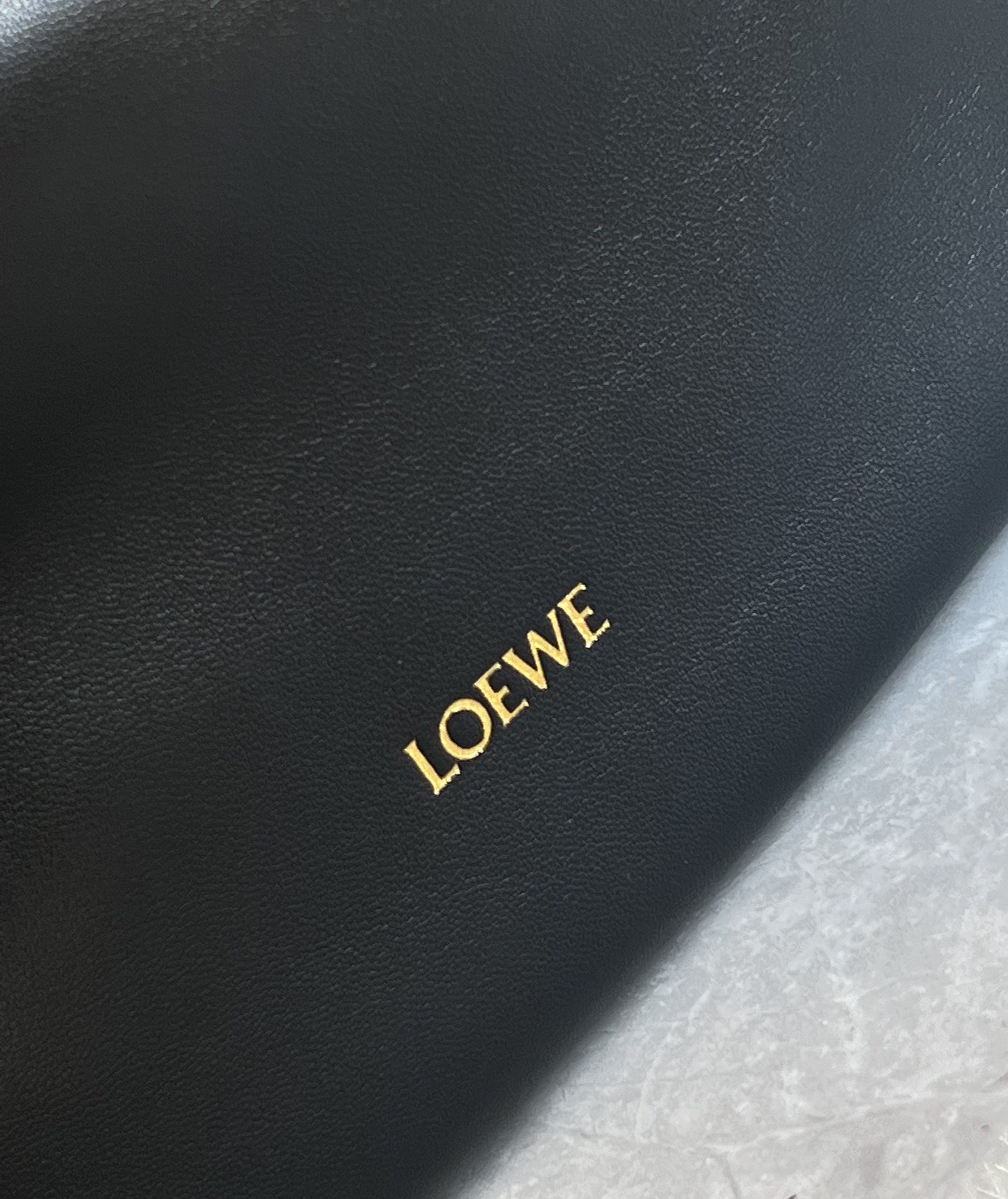 Loewe Small Squeeze Bag in Mellow Nappa Lambskin Black